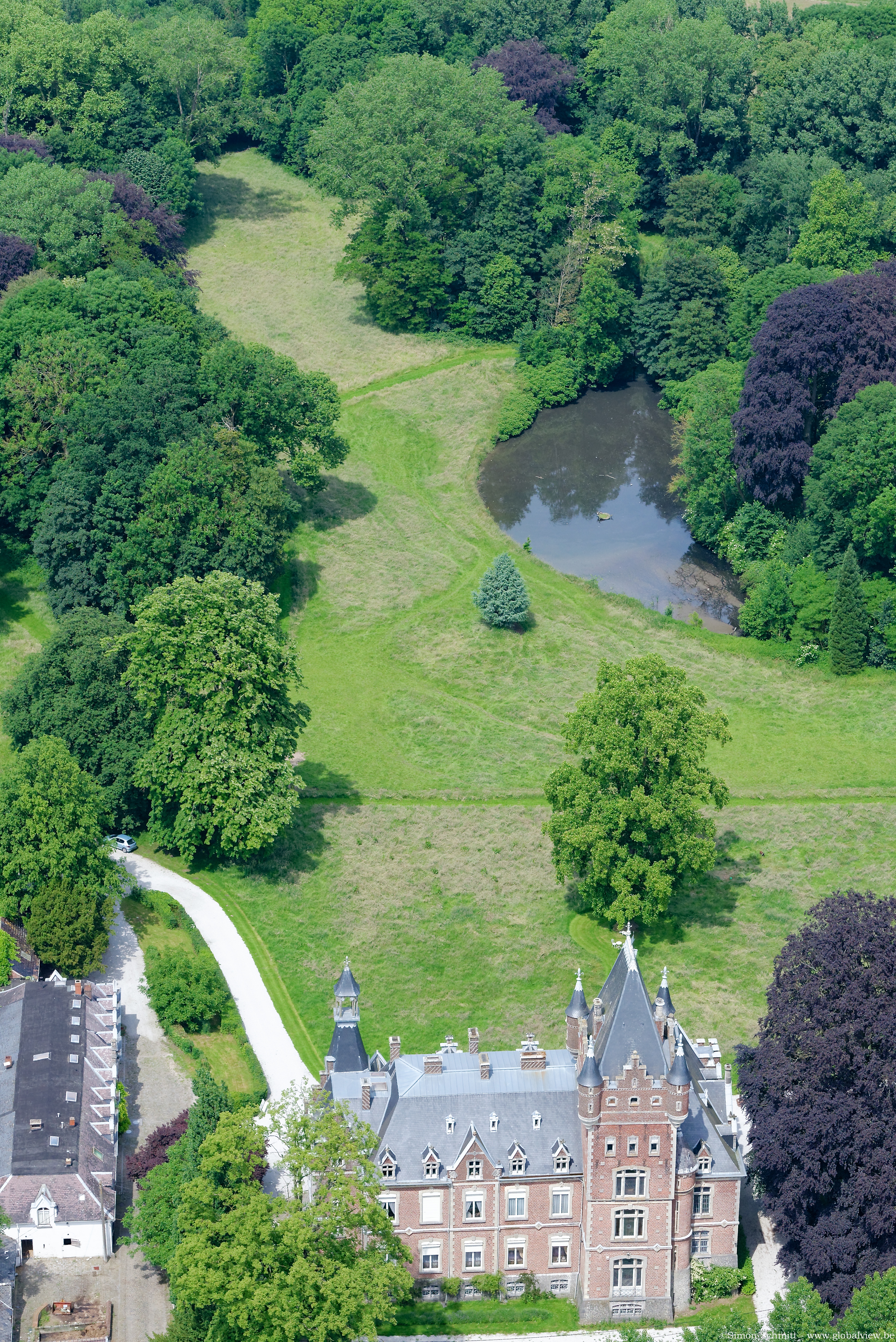 Vue aerienne du domaine
